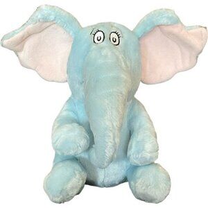Dr. Seuss Horton Plush Elephant 12" Soft Toy With Pink Ears & Black Tail